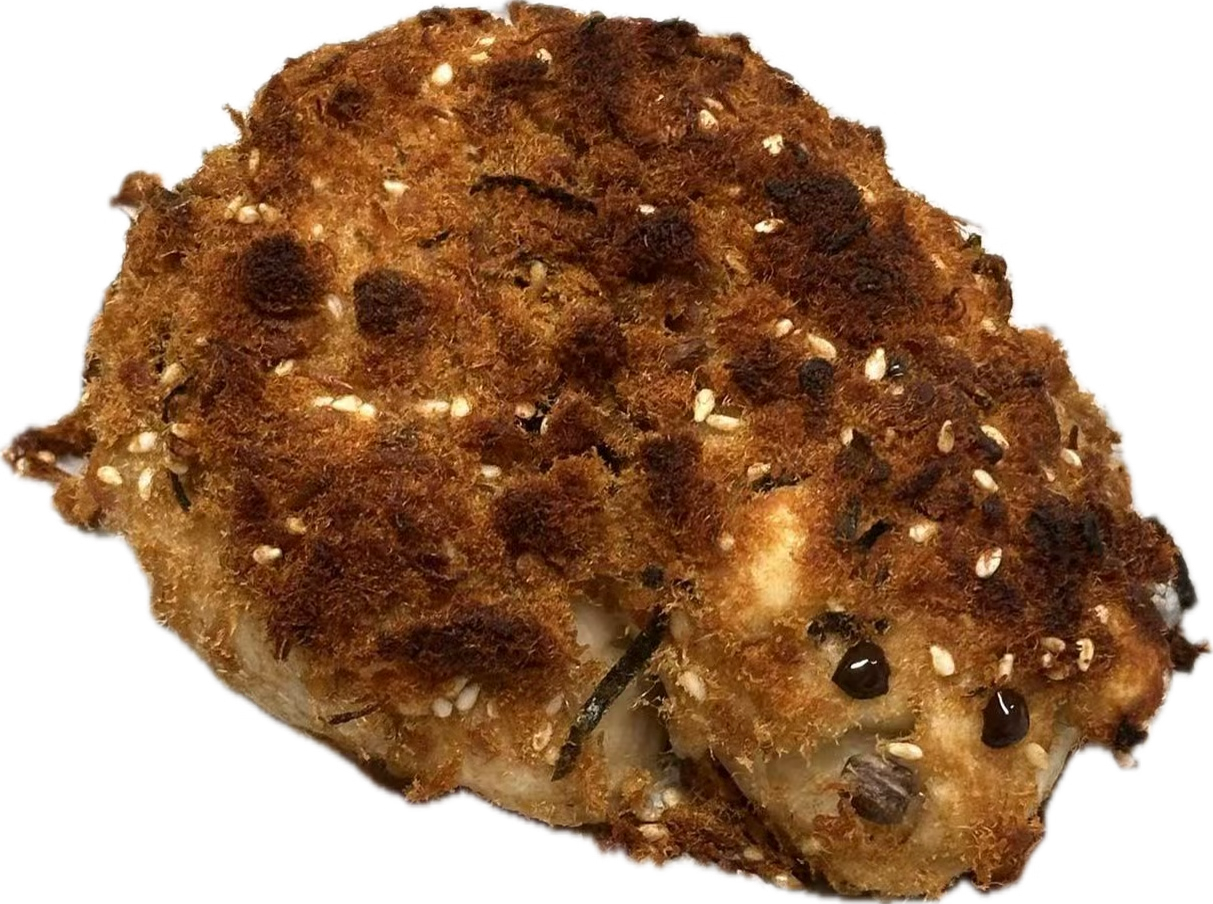 Pork floss, Taro & Mochi Bagel